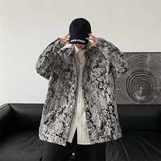 美式高街小众流苏花卉牛仔外套水洗刺绣宽松百搭夹克WT2313p80，男装夹克，星座1013
