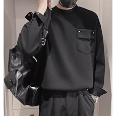 TP31-特P18美式极简重磅打底衫男士百搭长袖T恤，男装T恤，星座1501-3