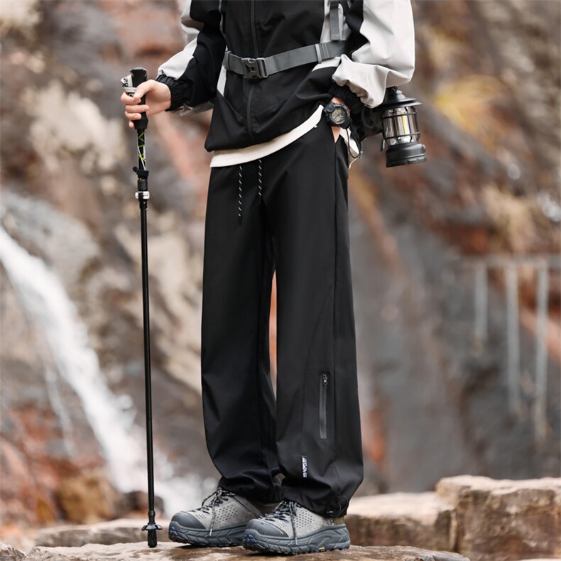 春秋季户外冲锋裤男直筒休闲裤防水运动裤A266-KZ8022-P28加绒35，女装休闲裤，电商A266