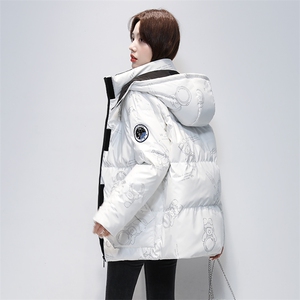 时尚潮流冬季新款女装夜光太空人羽绒服 修身显瘦保暖外套图片