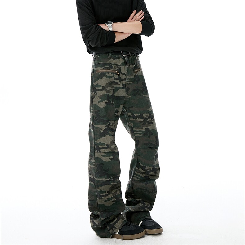 xz905-2-Z091#P65-（控98）高街水洗微喇牛仔裤，男装牛仔裤，星座905-2