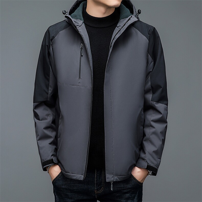 2022男士冬季夹克新款加厚保暖冲锋衣户外登山服上衣外套男装,男装夹克,钱塘6003（原4033）