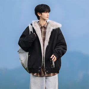 M8601-P95冬季新款男女同款座山雕连帽棉衣外套
