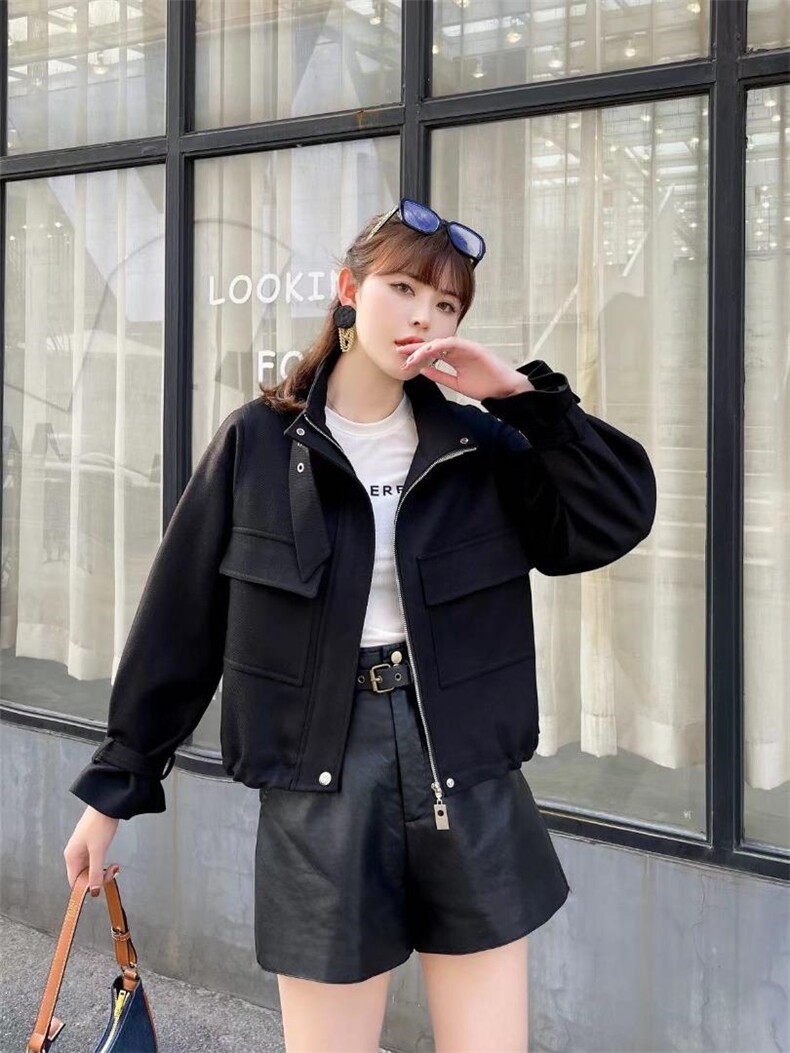 现货，短款皮夹克，三色、三个尺码，其它，依柏璐