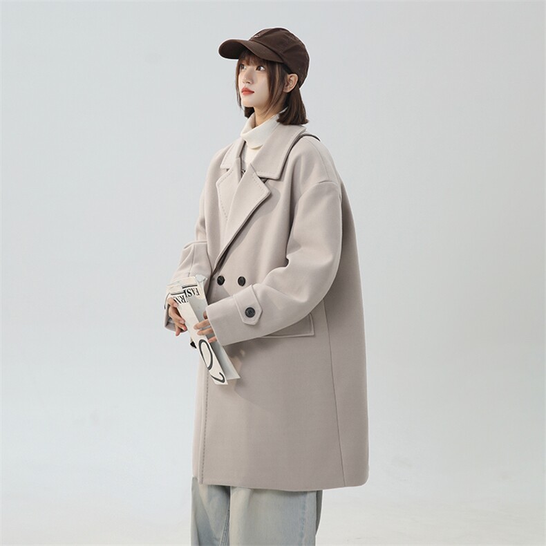 N903TP80高端毛呢外套秋冬高级感美拉德色系英伦风复古大衣，男装毛呢大衣，电商A170