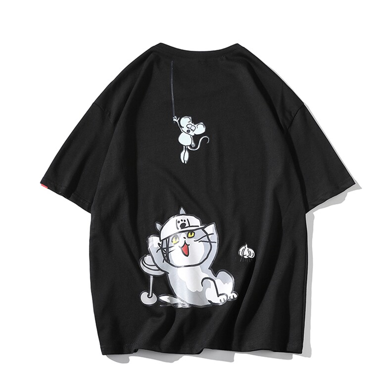 2021夏季新白砖墙日系大码男已注册卡通印花短袖T恤T1055-P25,男装T恤,电商A001