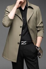 2023春季新款男式夹克休闲百搭中青年男士外套时尚纯色风衣图片
