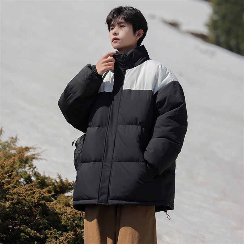 现货抖音得物品质拼接撞色三防加厚棉衣外套冬季立领棉服MY88888,男装棉衣,电商A486