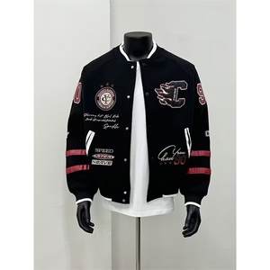 刺绣重工棒球服夹克男女街头潮牌学院风宽松运动小众外套JK13P72