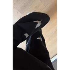 黑色刺绣牛仔裤男夏季薄款小众设计感裤子美式高街潮牌微喇裤，男装牛仔裤，四季星座505
