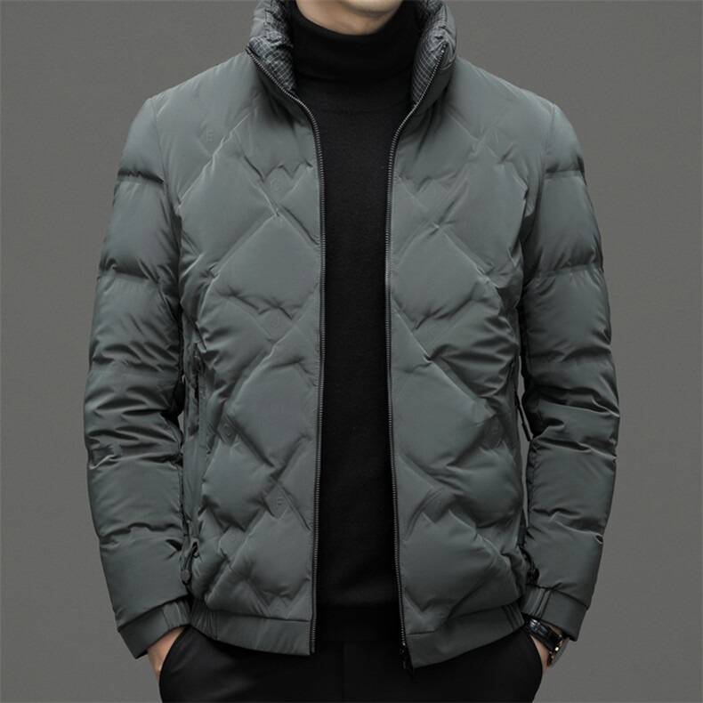 QX230钱塘2020-2中年男士冬季厚款商务休闲立领新款羽绒服P170,男装羽绒服,钱塘207-2