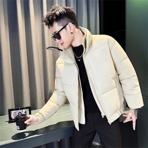 MY8675-P138控178拼接立领棉袄上衣休闲加厚假两件棉服男冬季新款图片