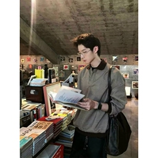 条纹撞色手缝线POLO针织衫，男装针织衫/毛衣，四季星座505