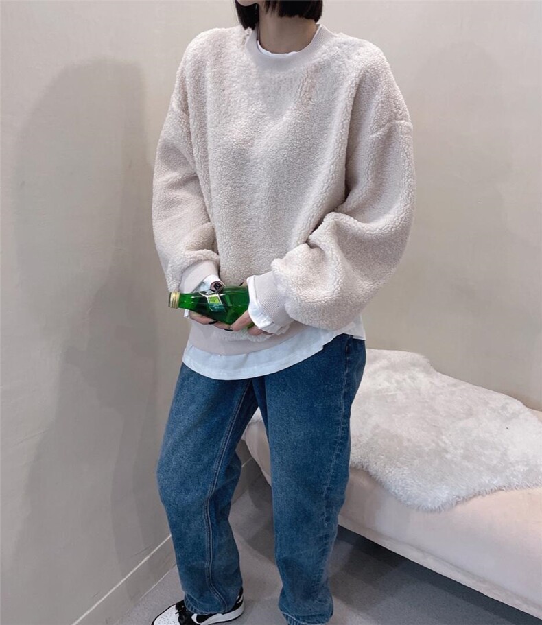 新款加绒卫衣，女装卫衣/绒衫，韩流星