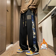 2025冬季潮流加绒加厚保暖小熊印花休闲裤B315-K23395JR-p55控68，男装休闲裤，电商B315
