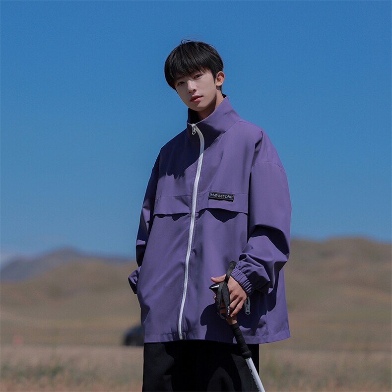 815A-MJ78622-58特秋冬贴标立领服外套夹克潮牌冲锋衣服男,男装夹克,星座815A