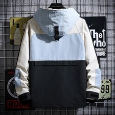2021秋季新日系网格男魔术贴工装撞色拼接夹克外套J6012-P85，男装夹克，电商A001