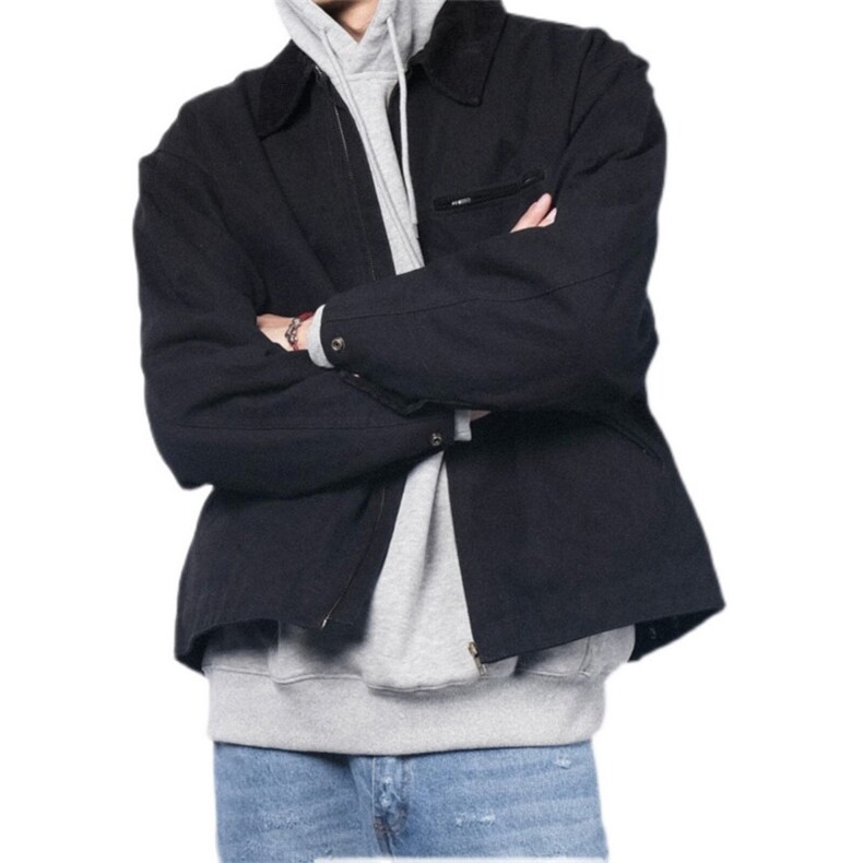 美式复古底特律夹克帆布做旧工装外套男潮流秋上衣310A-4-P11-P82,男装夹克,星座310A-4