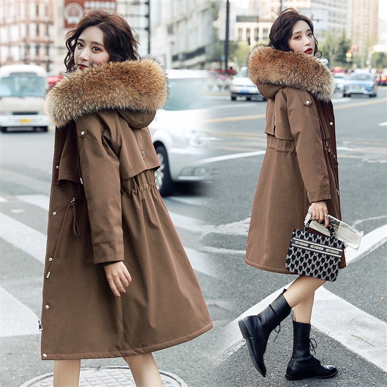 冬装2021年新款派克棉服女韩版宽松加厚棉衣加绒外套派克服收腰，女装棉衣/棉服，辉之琳