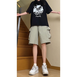 主推 工装短裤情侣宽松户外防水速干五分裤 K836特P35 控55图片