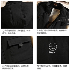 MJ47072-P80棉马甲男士大码加厚棉背心男坎肩男砖墙，男装背心/马甲，电商A040A