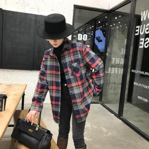 现货冬季新款加绒加厚格子衬衫，女装衬衫，魅丽贝斯