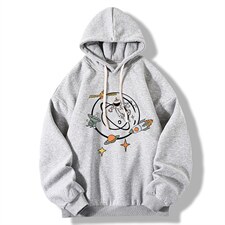 纯棉连帽卫衣男大码运动帽衫宽松薄WY2142-P35加绒款-P40，男装卫衣，电商A040