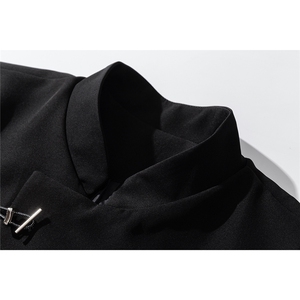白底中式金属盘扣设计西服男：96%聚酯纤维4%氨纶XF77071P85控128图片