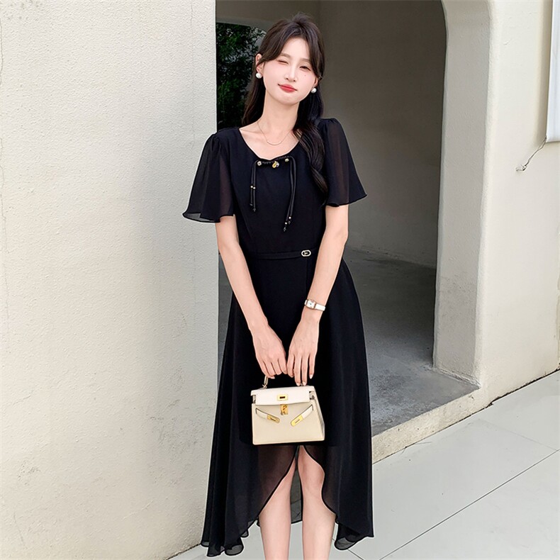 现货2024时尚百搭连衣裙年轻款女夏季新中式高级新款女,商品下架区,网红馆