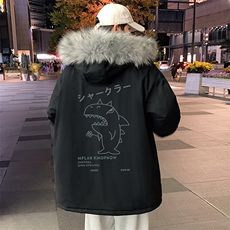 MM48092-P130冬季大毛领棉衣男士大码加厚棉袄男棉服，男装棉衣，电商A040