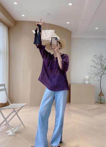 纯苎麻小衫。，女装，D壹