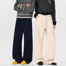 8XL-M美式高街弯刀休闲裤子男重磅垂感直筒裤K9184特P38300克！，男装休闲裤，电商D206-1