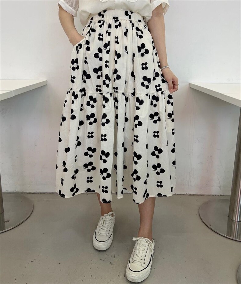 夏季新品女装松紧腰半身裙,女装半身裙,魅丽女孩
