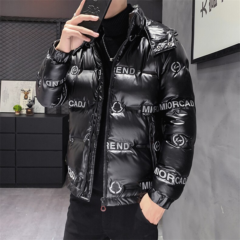 现货足压花直冲帽可拆卸男士短款轻薄羽绒服大码修身,男装羽绒服,星座301D-5(原星座1415）