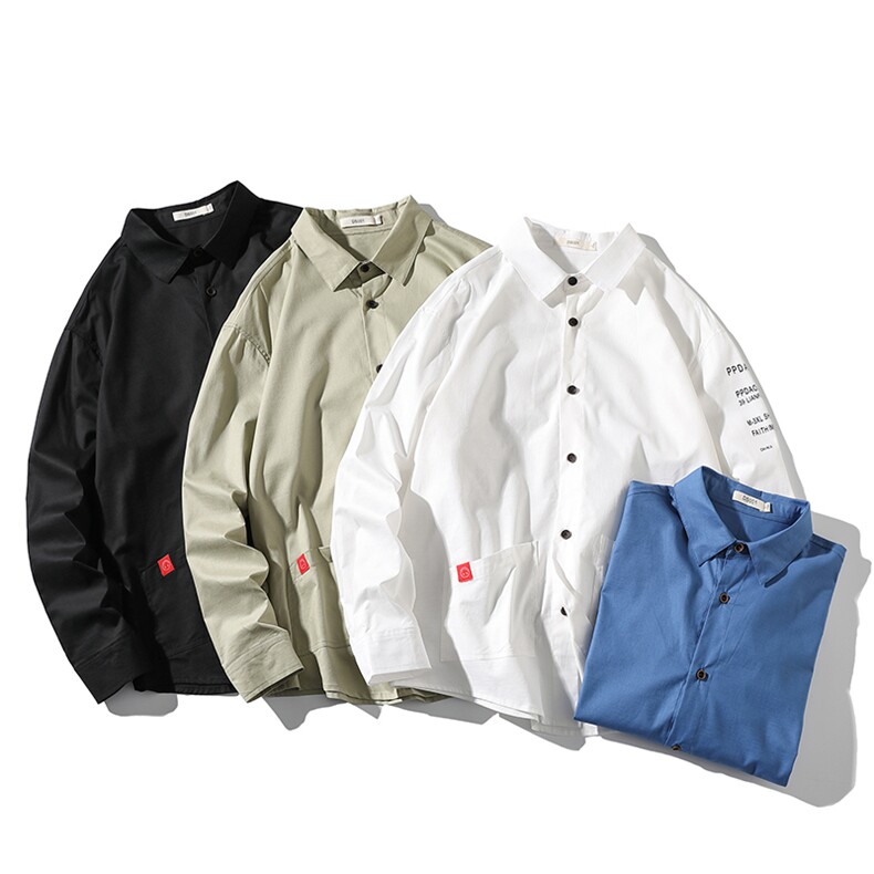 2021春季新款日系白底平铺面料：100%棉C559-P45,男装衬衫,电商A001