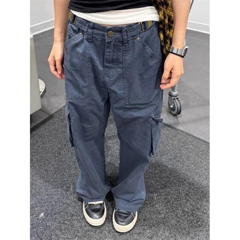 【有货】CK901CC-特P58 美式高街多口袋弯刀工装裤男女褶皱休闲裤图片
