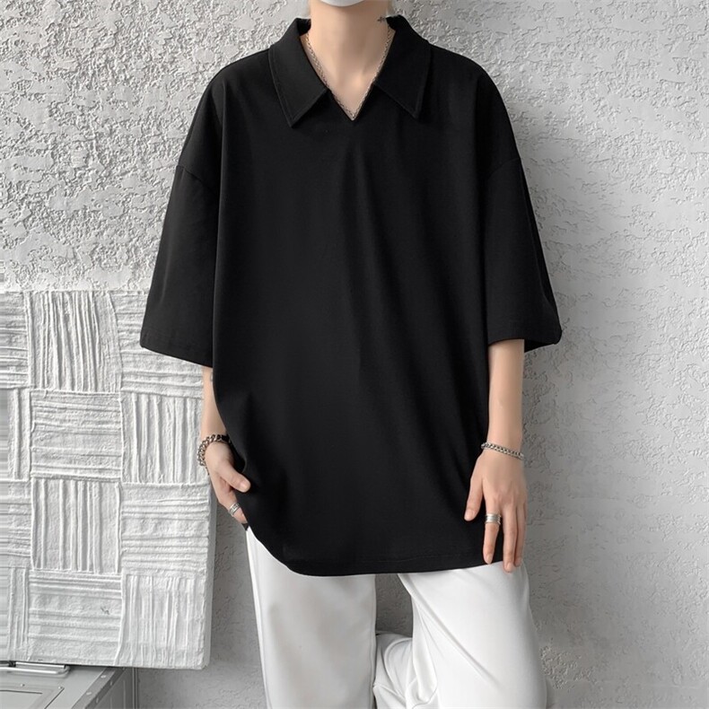 M-8XLv领冰丝短袖Polo衫特大码宽松凉感半袖翻领T恤衫DX1202/P30,男装T恤,电商B238