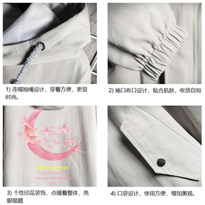 JK41209-P85 加棉款-P115 纯棉连帽夹克男士大码工装夹克男 网格图片