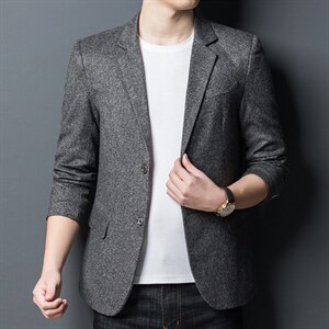 男士西装休闲西服男春秋外套单件上衣2023新款春季中年爸爸装单西图片