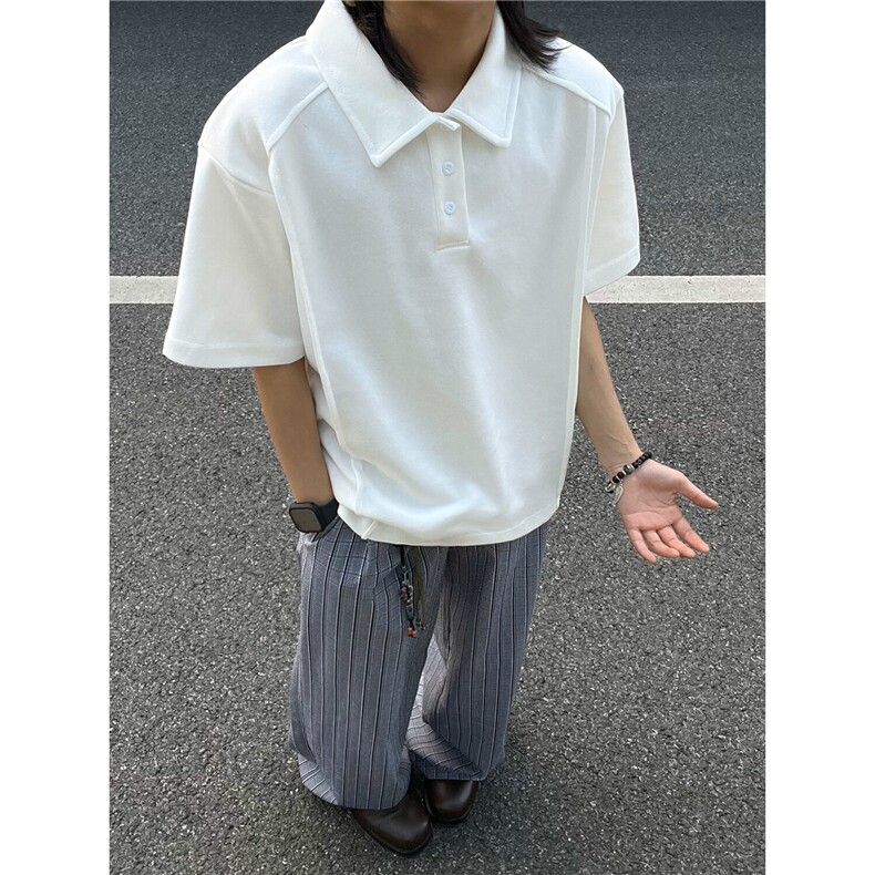 主推2025重磅夏季简约新款百搭翻领POLO衫短袖T恤男S417-特28,男装Polo衫,电商A233-1