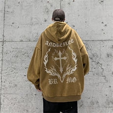 W19XZ517A-6P68秋冬新款水洗做旧卫衣，男装卫衣，星座517A-6
