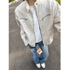 26春装高品质老钱风立领夹克外套男女美式潮牌拉链工装风宽松上衣，男装夹克，电商A486