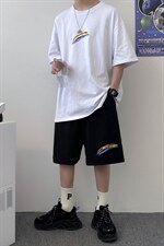 男短袖t恤套装夏季半袖2023新款男装夏装潮牌衣服A161-2-TZ02-P50,男装休闲套装,电商A161-2