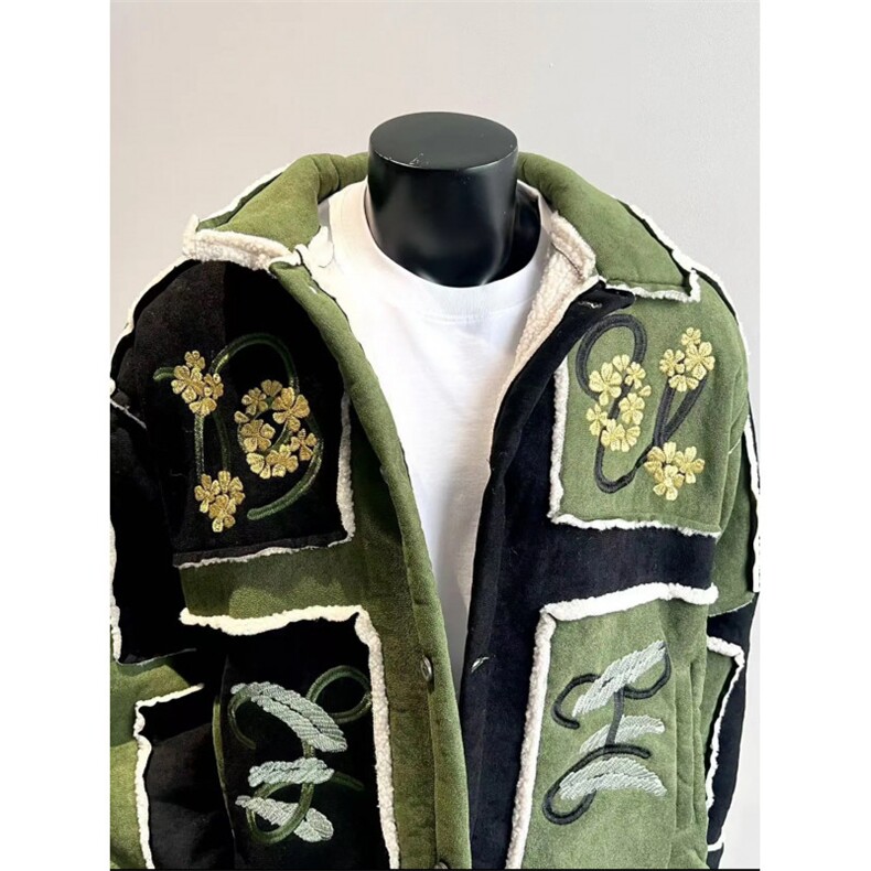 706-1-MY531-P118冬季男士拼接撞色翻领棉衣复古保暖棉服外套,男装棉衣,星座706-1
