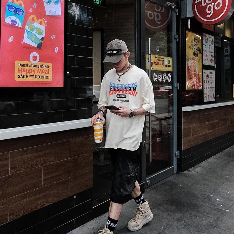 C477P35夏季新款潮牌休闲圆领短袖T恤男潮流宽松百搭,男装T恤,星座512-6