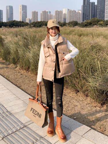 白鸭绒马甲,女装马夹,MC