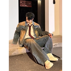 【有货】美式复古垫肩牛仔外套男cleanfit短款夹克2181CC-特P65，男装夹克，星座1007（原301D）