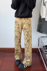 B221美式ins高街宽松直筒印花牛仔裤LK25458-特P45控78，男装牛仔裤，电商B221
