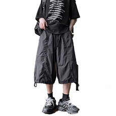 V115-P42痞帅工装七分裤男女夏季ins潮牌百搭宽松阔腿短裤，男装牛仔裤，星座911-1