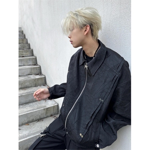 【有货】cleanfit短款褶皱外套男款春秋高级感痞帅夹克W186LL-P72图片